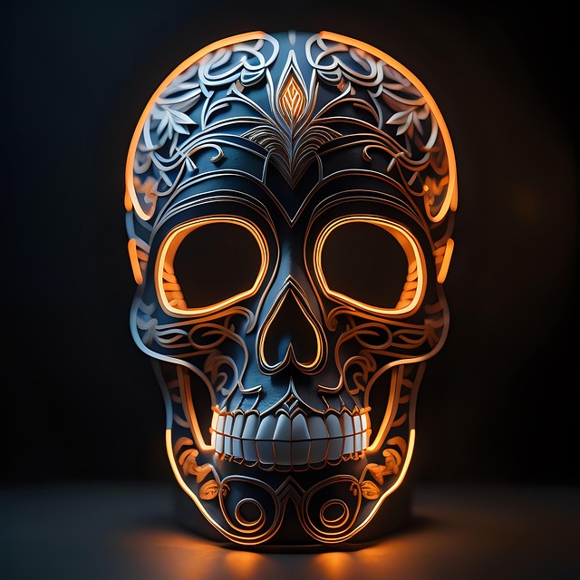 Free ai generated skull mask illustration