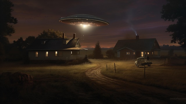 Free ai generated ufo science fiction illustration