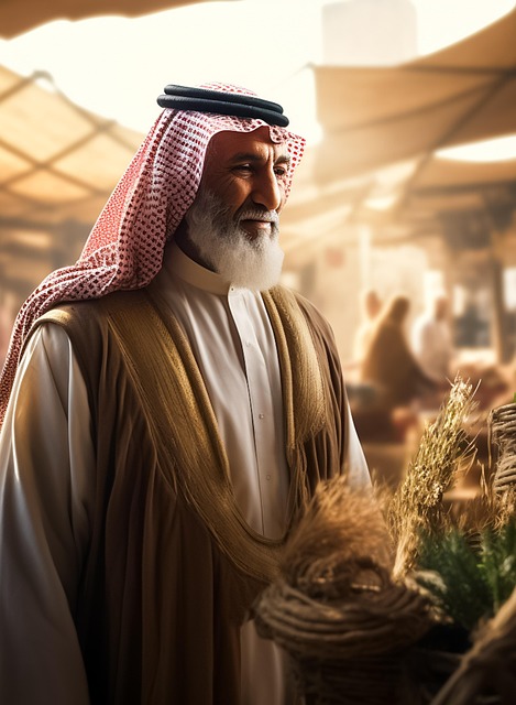 Arabisch, Scheich, Männer, Markt, Soq