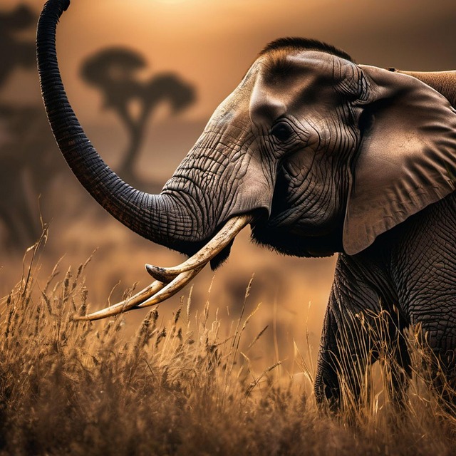 Free Ai Generated Elephant illustration and picture