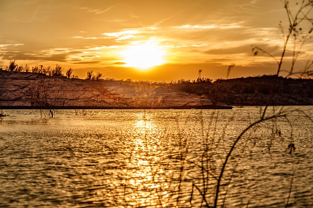 Natur, Landskab, Solopgang, Himmel, Sø