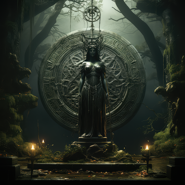 Free ai generated candles altar illustration