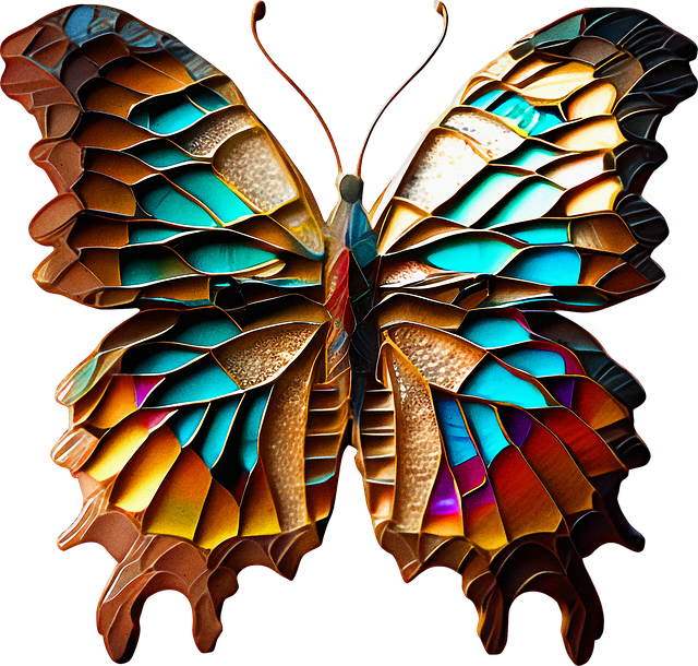 Download Stained Glass Butterfly Wings RoyaltyFree Stock Illustration