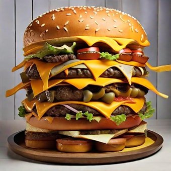 Free Ai Generated Burger illustration and picture