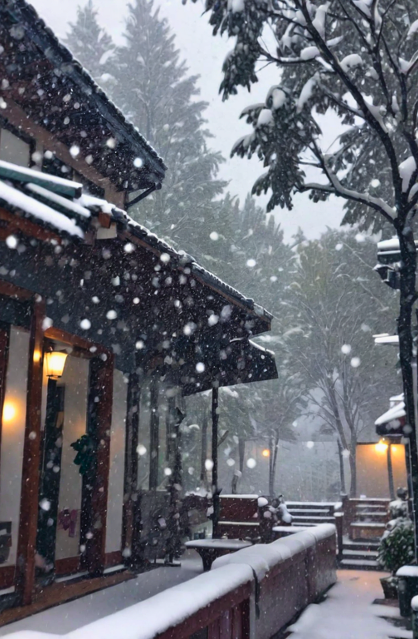 Download Generated To, Snowfall, Landscape. Royalty-Free Stock