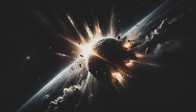 Free ai generated cosmic asteroid illustration