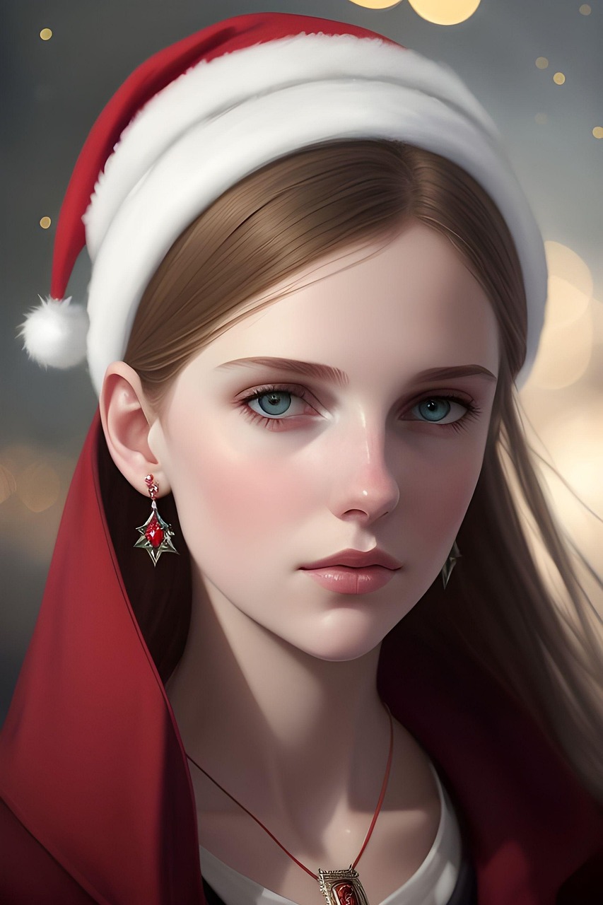 Download Ai Generated, Girl, Christmas. Royalty-Free Stock Illustration