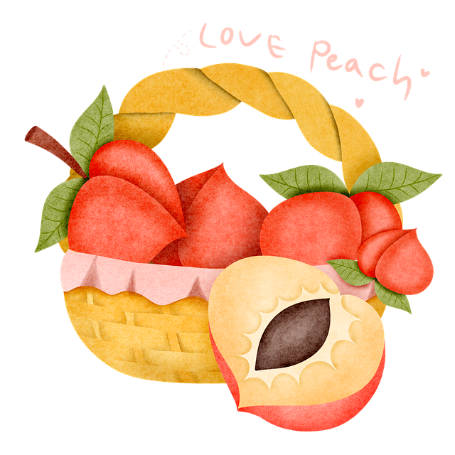 Download Peach, Basket, Fruit. RoyaltyFree Stock Illustration Image