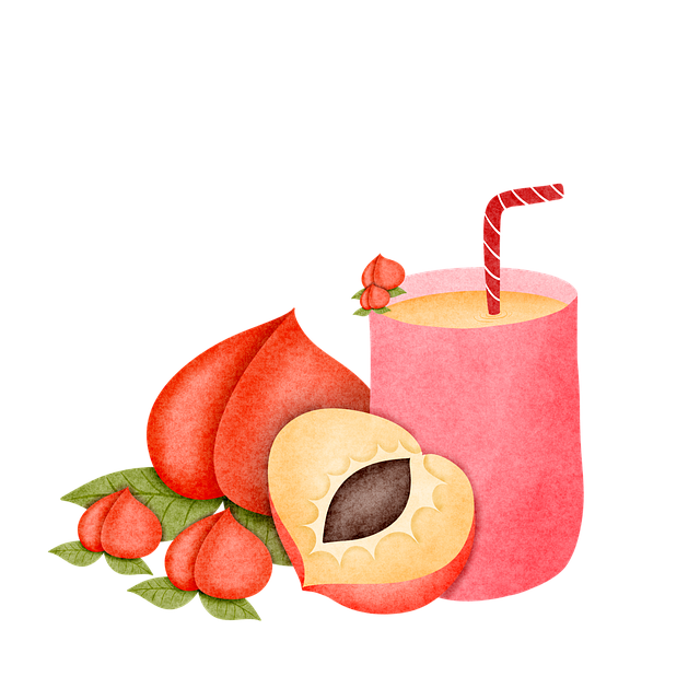 Perzik, Glas, Drankje, Fruit, Eten