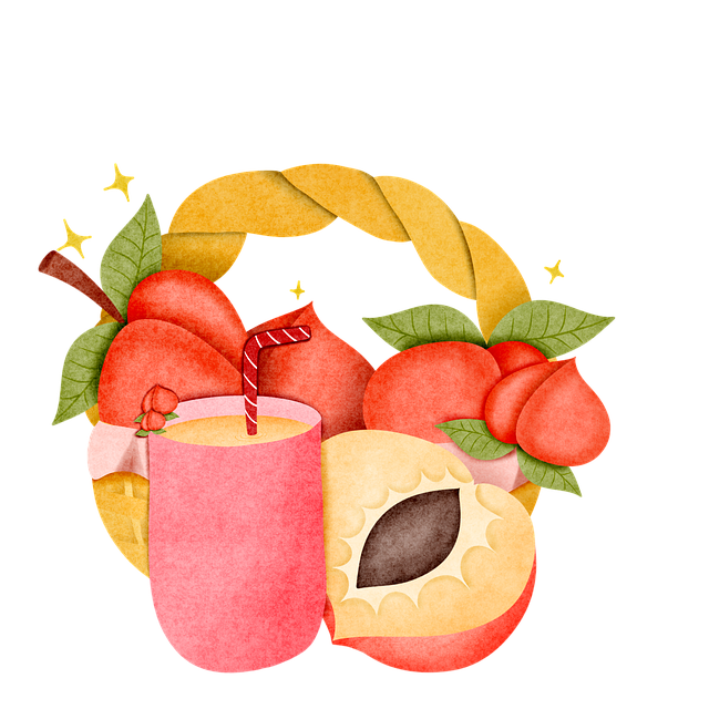 Perzik, Mand, Glas, Fruit, Eten, Gezond
