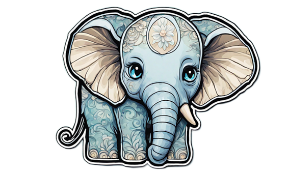 Olifant, Olifant Sticker, Sticker, Dier