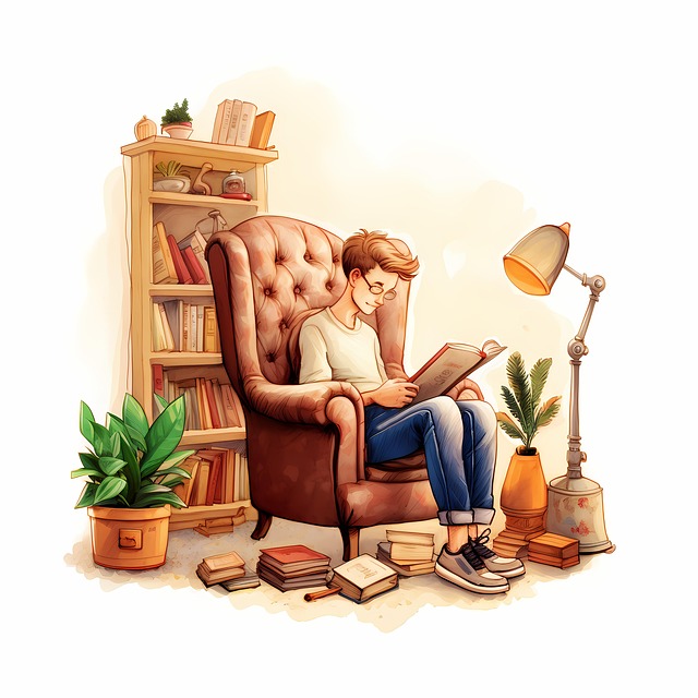 Free ai generated books man illustration