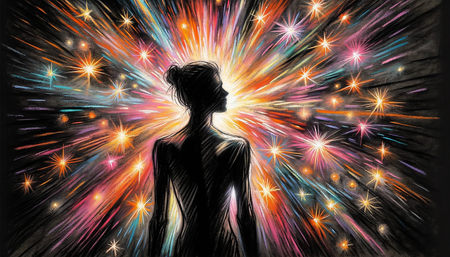 Download free HD stock image of Ai Generated Person Free ai generated person lights illustration