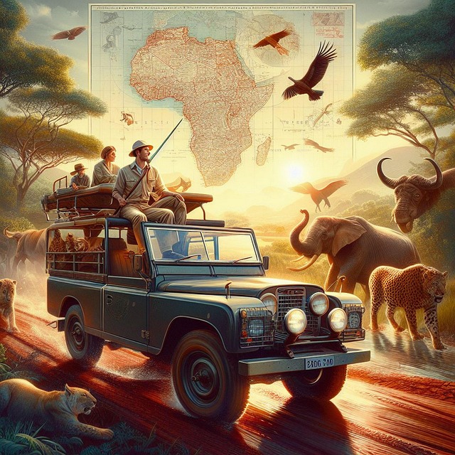 Free ai generated jeep safari illustration
