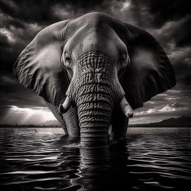 Free elephant africa safari illustration