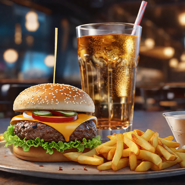 Free ai generated burger food illustration