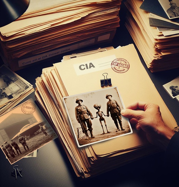 Free ai generated military secret ufo illustration