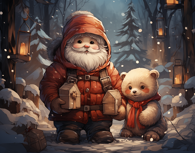 Download free HD stock image of Santa Teddy Free santa teddy bear illustration