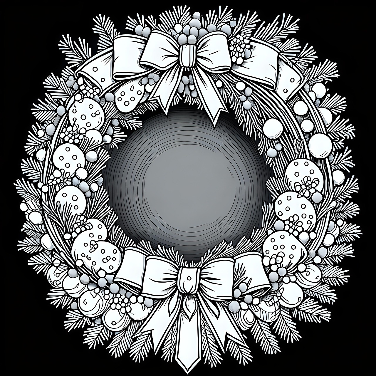 Download Ai Generated Wreath Christmas Royalty-Free Stock Illustration ...