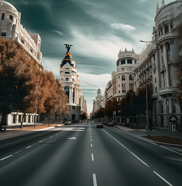 Free city road paris illustration