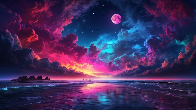 Free cosmic vibrant stars illustration