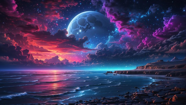 Free cosmic vibrant stars illustration