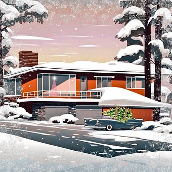 Free Ai Generated Mid Century Modern illustration and picture