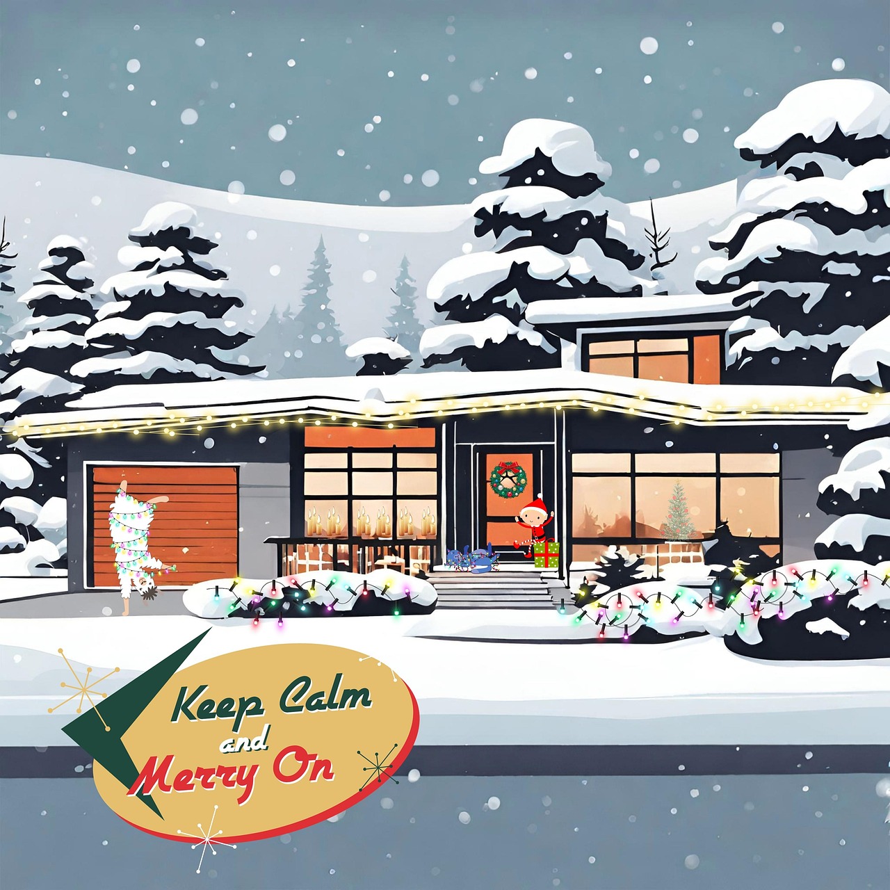 Download free HD stock image of Christmas Retro Free christmas retro background illustration