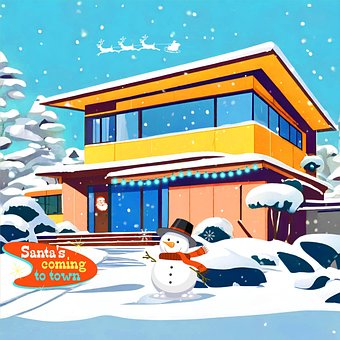 Free Christmas Retro illustration and picture