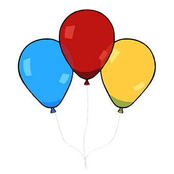 Balloner, Ballon, Rød, Gul, Blå