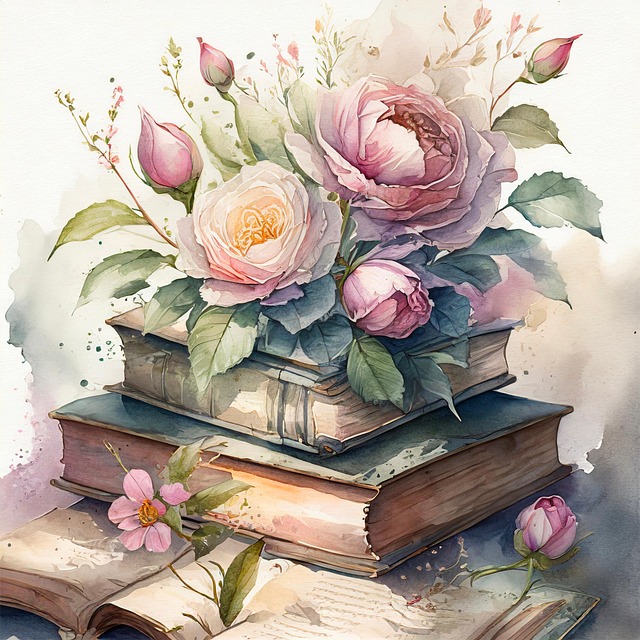 Free ai generated flowers books illustration