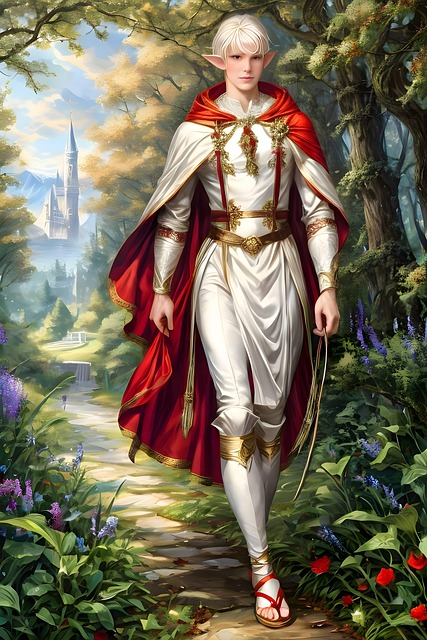 Free ai generated king elven illustration