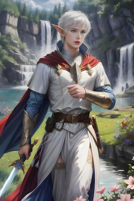 Free ai generated elf fantasy illustration