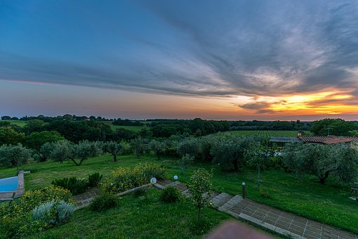 Toskana, Natur, Sonnenuntergang
