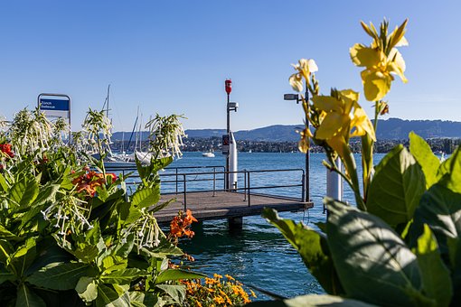 Zürich, Schweiz, Schifffahrt, Bootssteg
