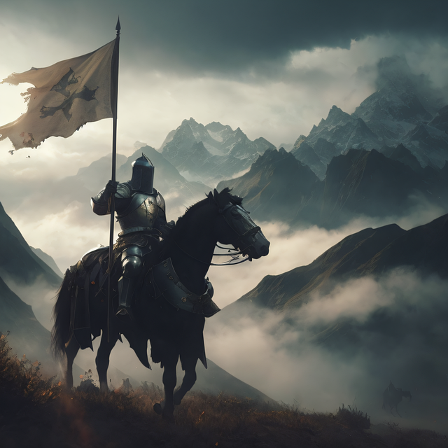 Free ai generated man horse illustration