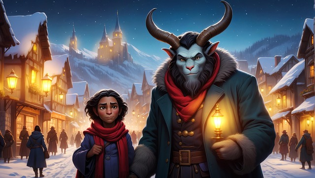 Free ai generated krampus winter illustration
