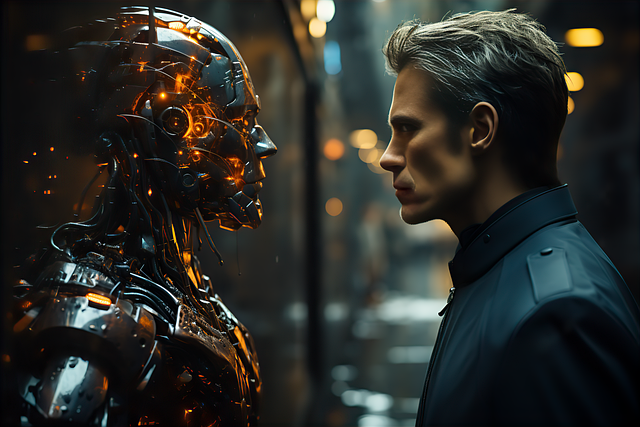 Free ai generated man android illustration