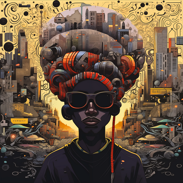 Free ai generated headwrap abstract illustration