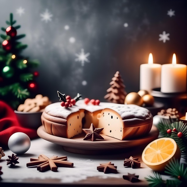 Free ai generated christmas stollen illustration