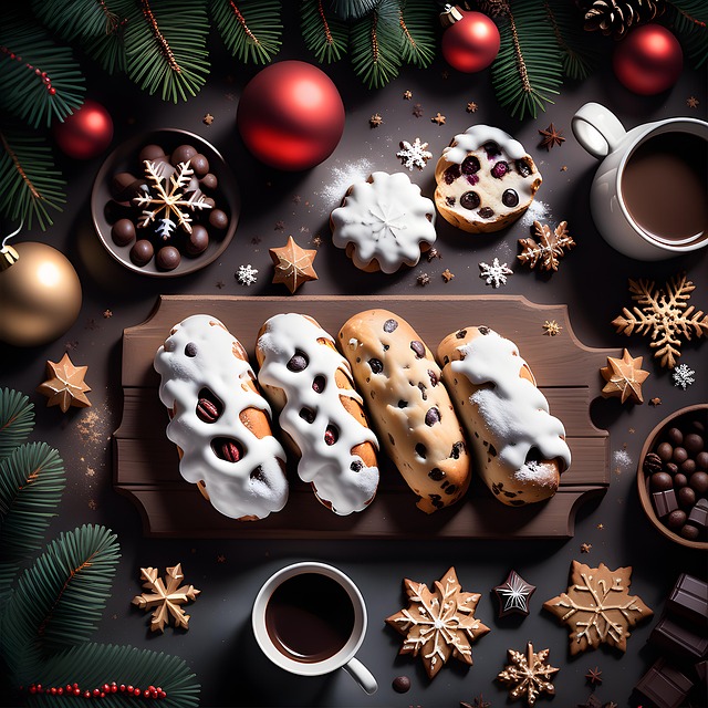 Free ai generated christmas stollen illustration
