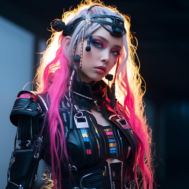 Free ai generated woman cybernetic illustration