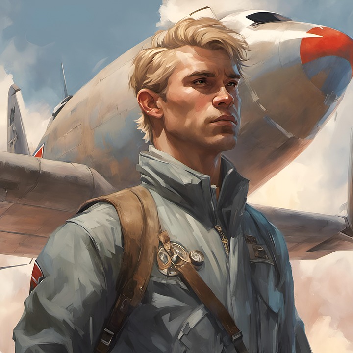 Download Ai Generated, Pilot, War Hero. Royalty-Free Stock Illustration ...