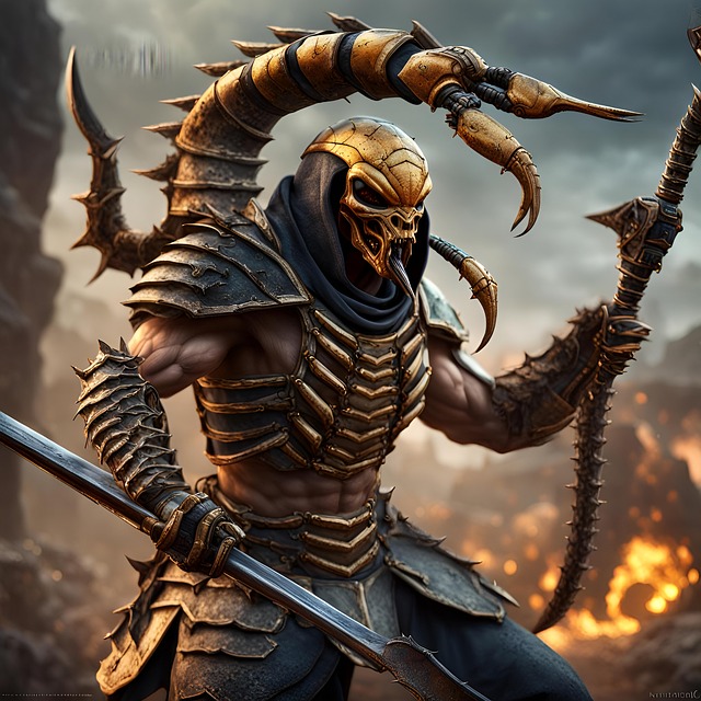 Download free HD stock image of Ai Generated Fantasy Free ai generated fantasy warrior illustration