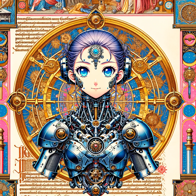 Free ai generated woman robot illustration