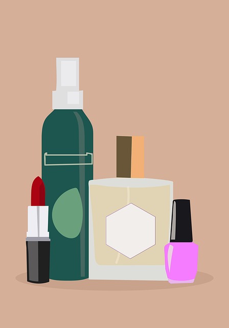Free perfume lipstick bottles illustration