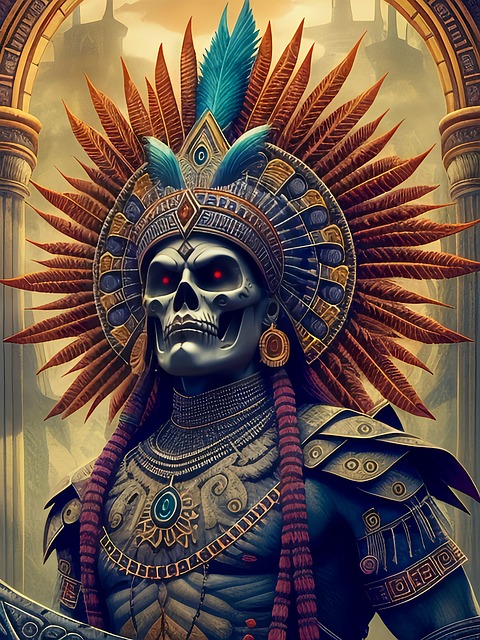 Free ai generated skull warrior illustration