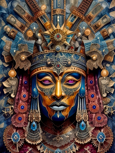 Free ai generated mask head illustration