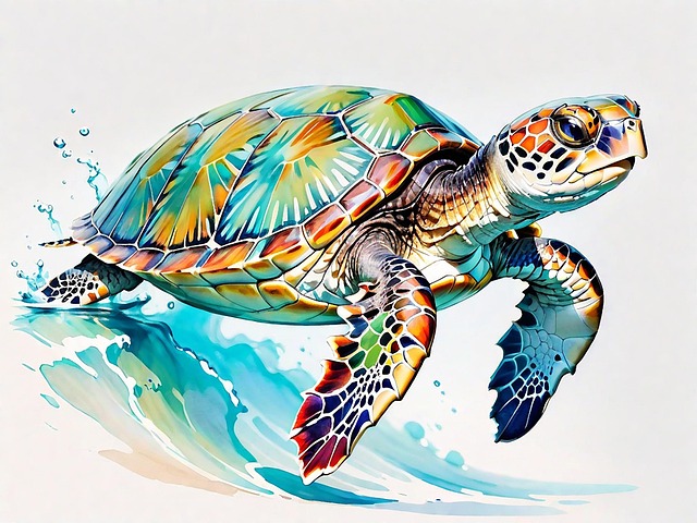 Free ai generated turtle reptile illustration