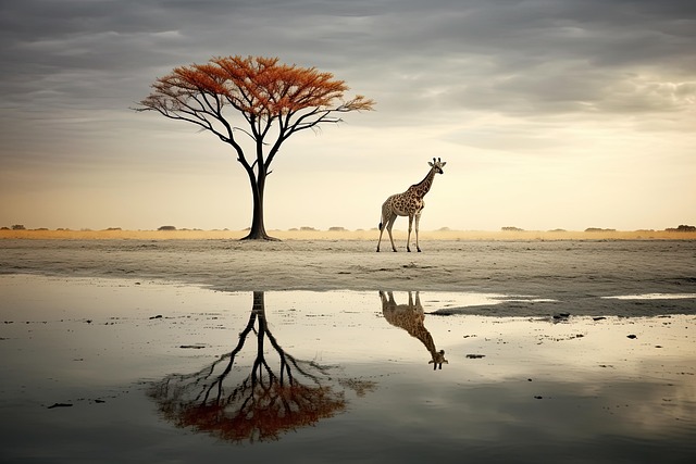 Download free HD stock image of Ai Generated Giraffe Free ai generated giraffe wildlife illustration